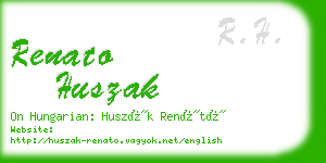 renato huszak business card